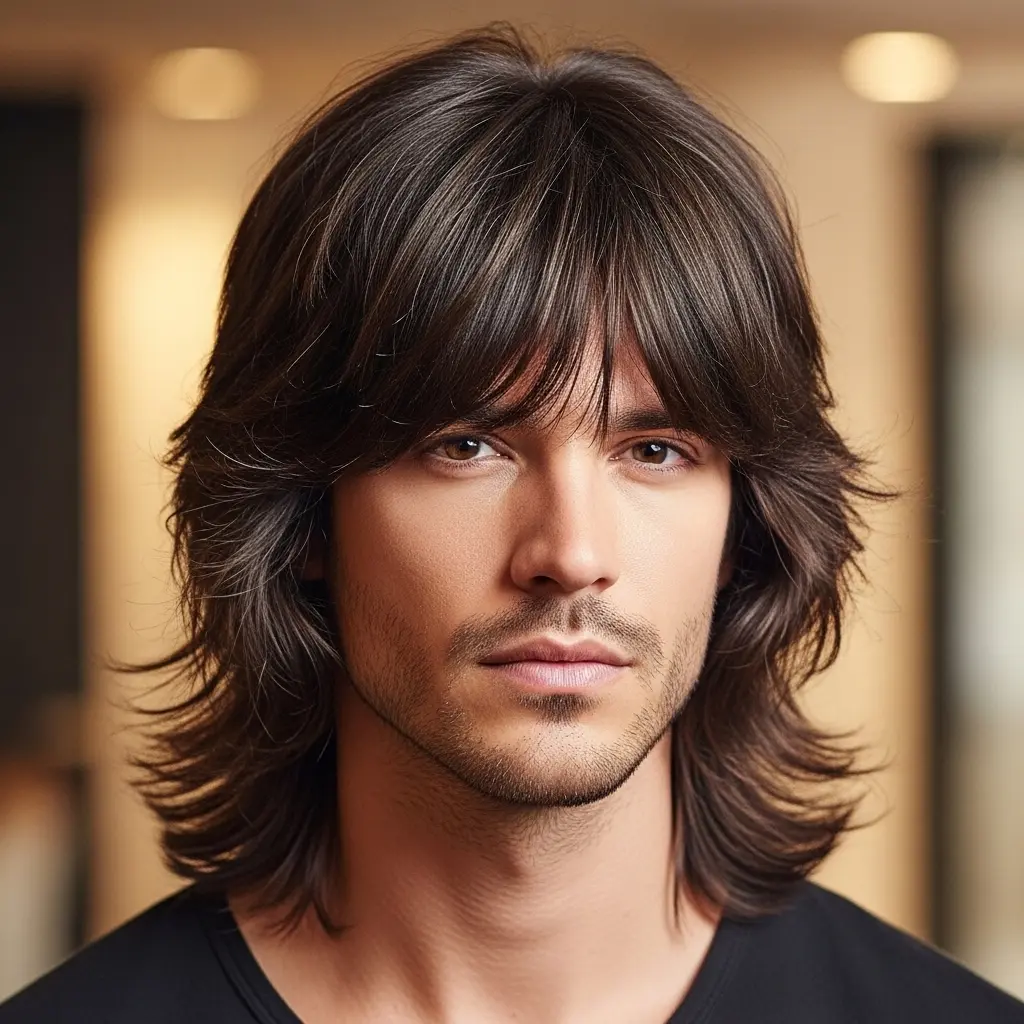 layered look with bangs