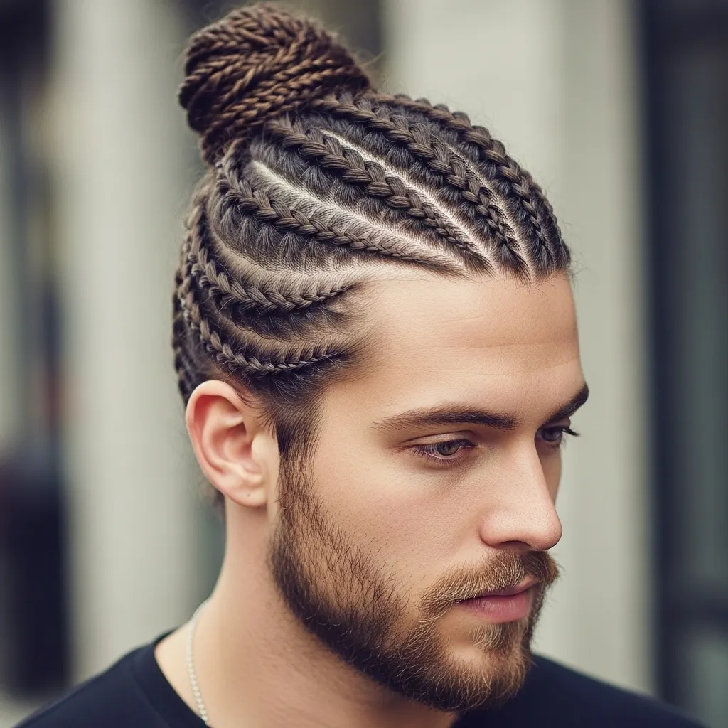 Braided Man Bun