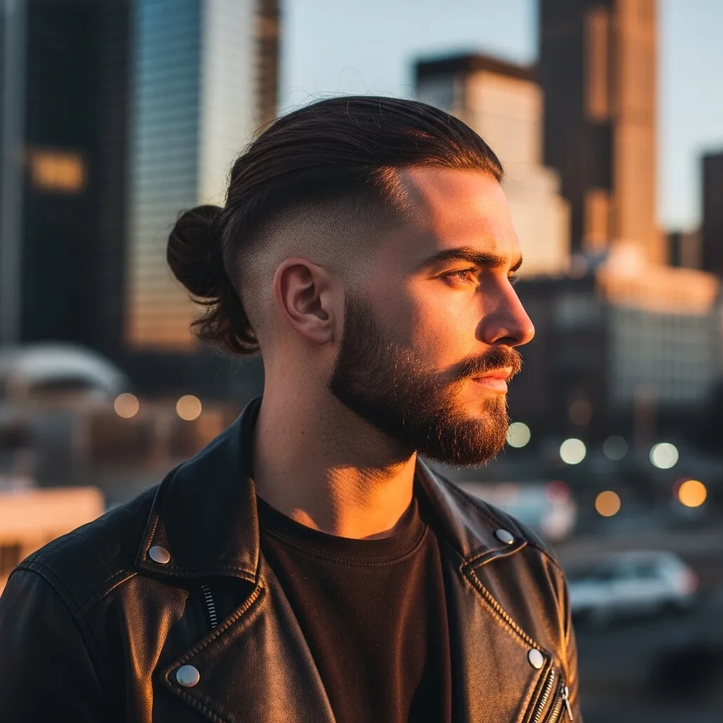 Low Bun with Fade
