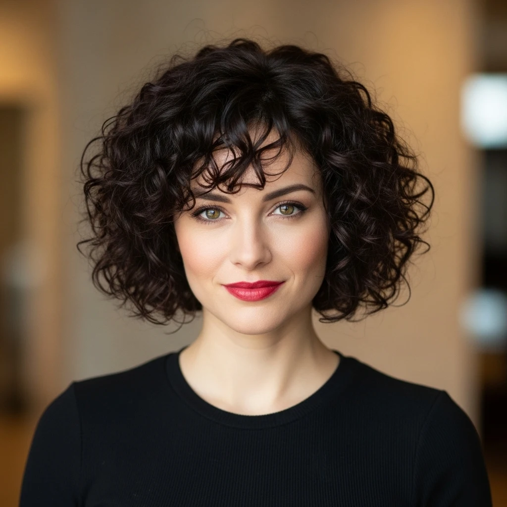 Curly Short Bob
