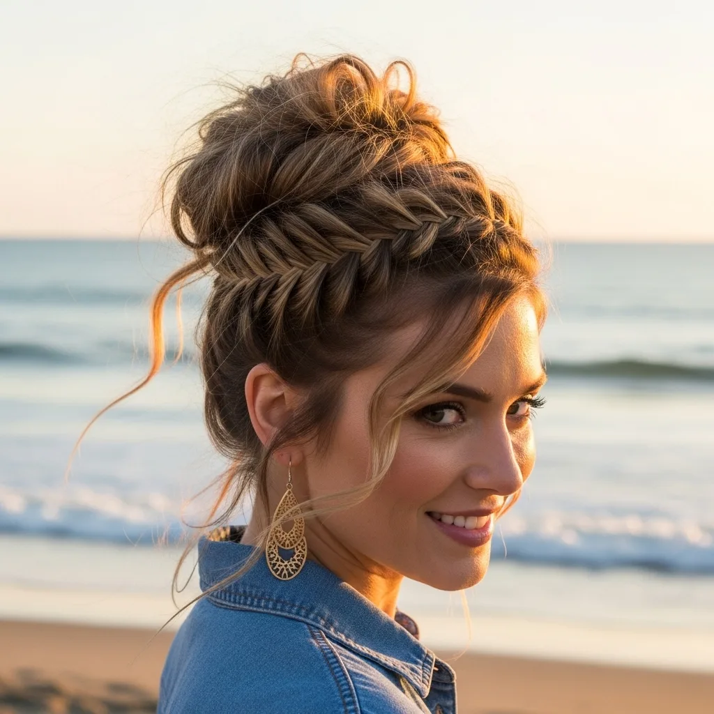Fishtail Braid Updo