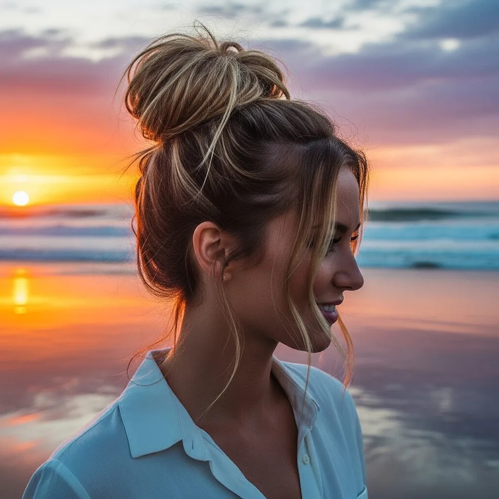High Messy Bun