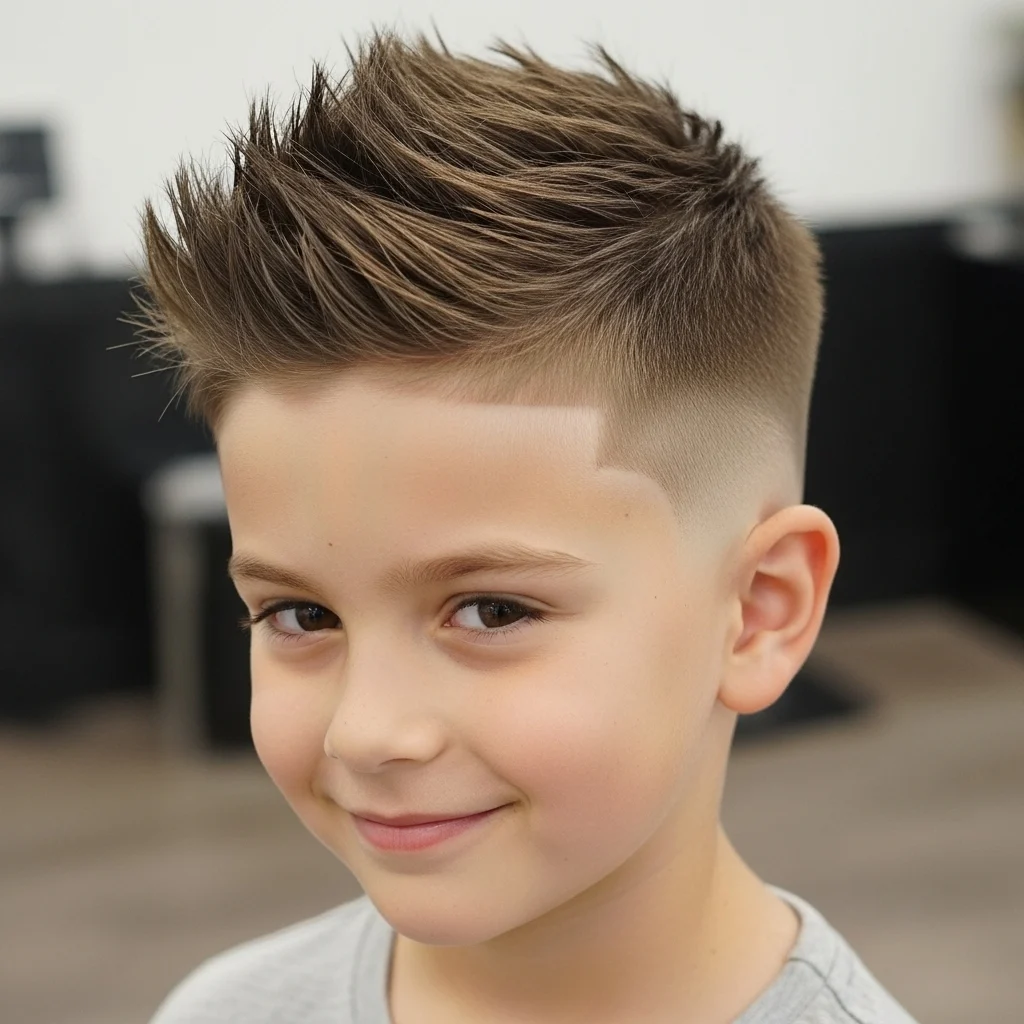 Low Fade with Spiky Top
