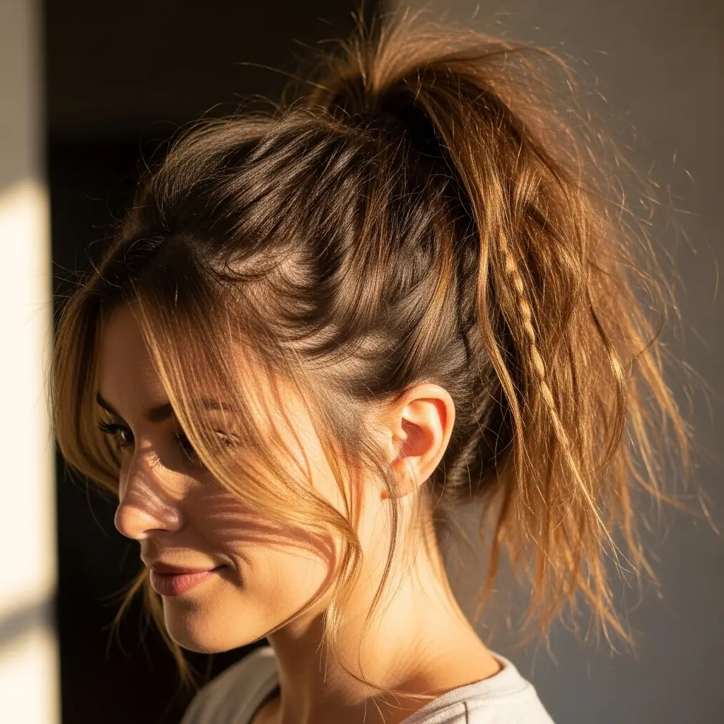 Messy Textured Ponytail