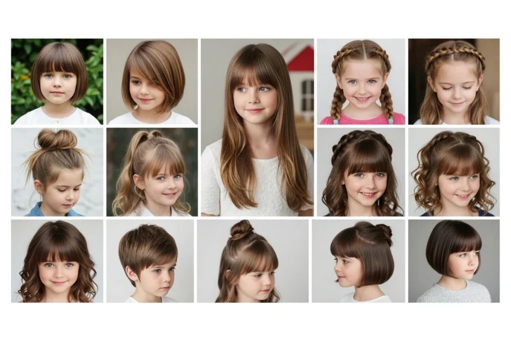 face-framing haircuts for little girls