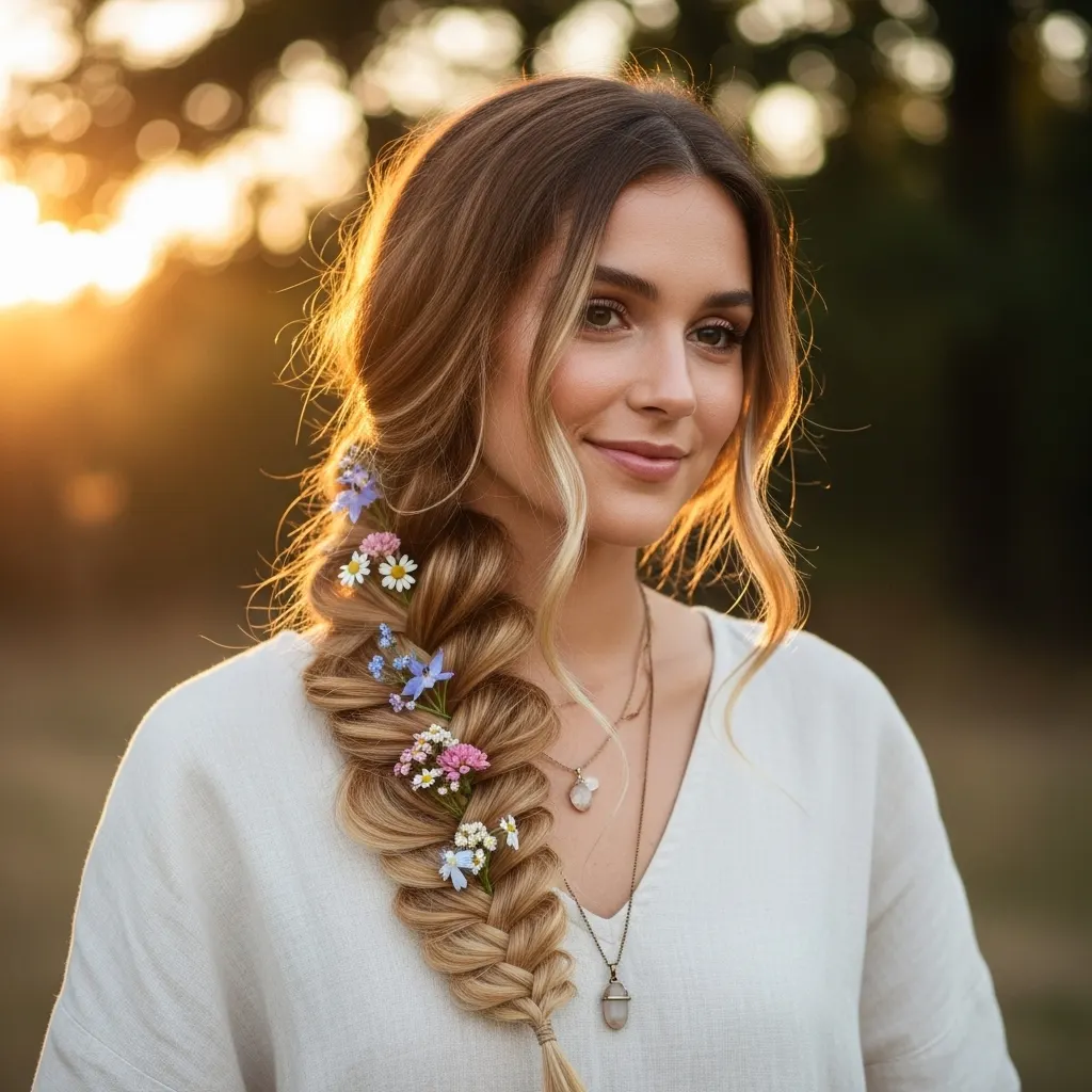 Boho Loose Braid for a Free-Spirited Style