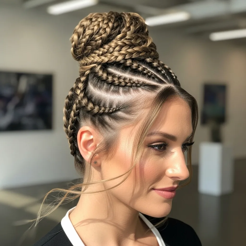 Braided Top Knot for a Modern Twist