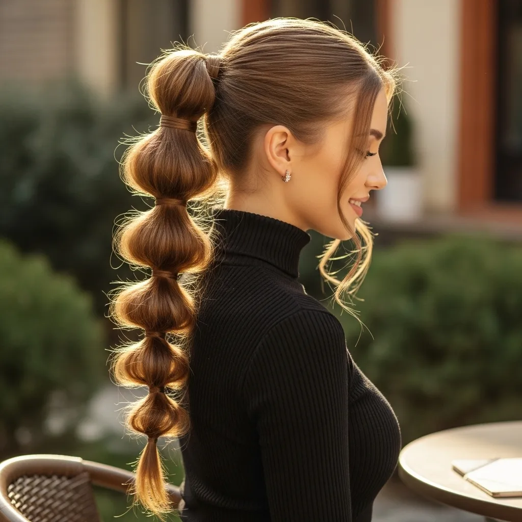 Bubble Ponytail for Extra Flair