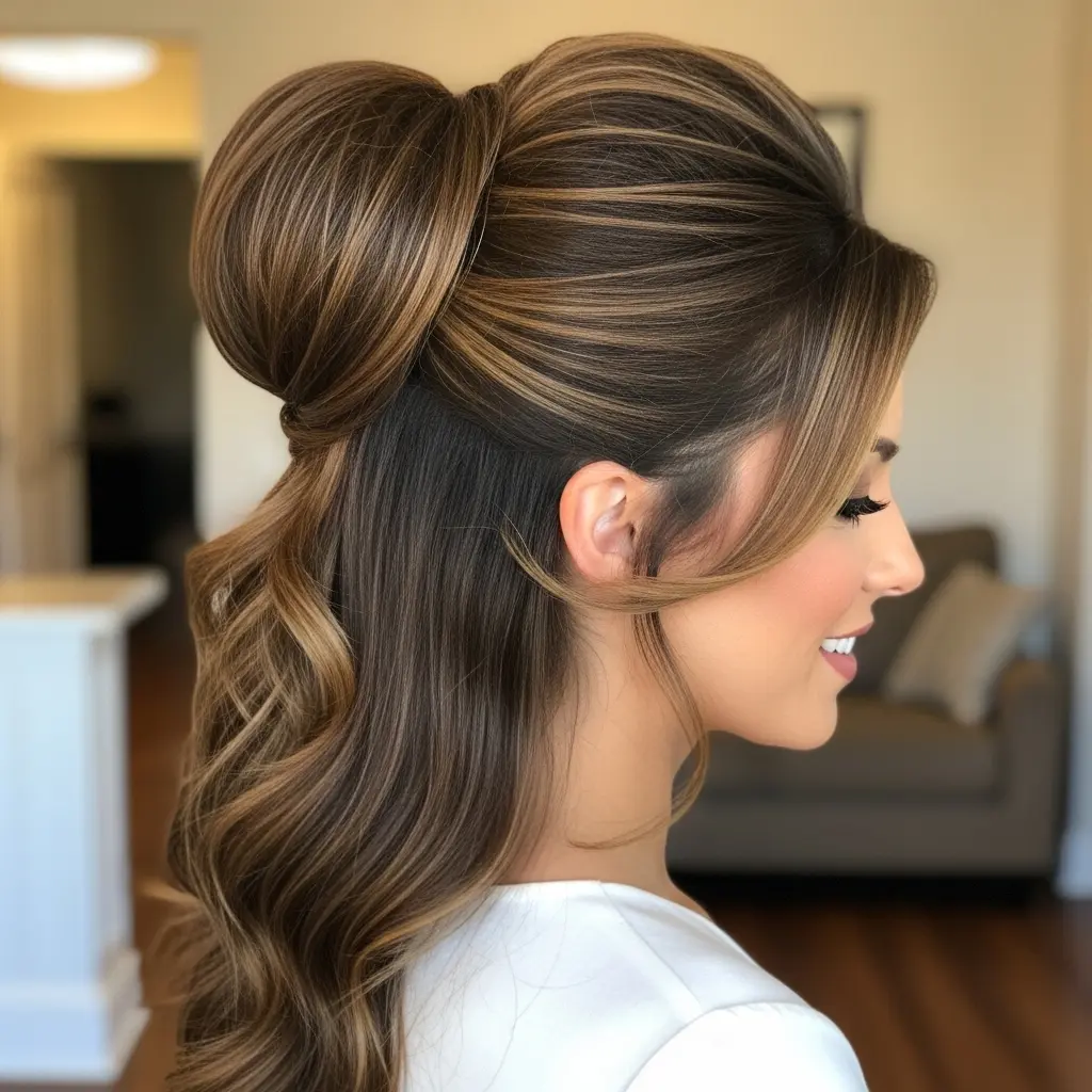 High Half-Up, Half-Down Style