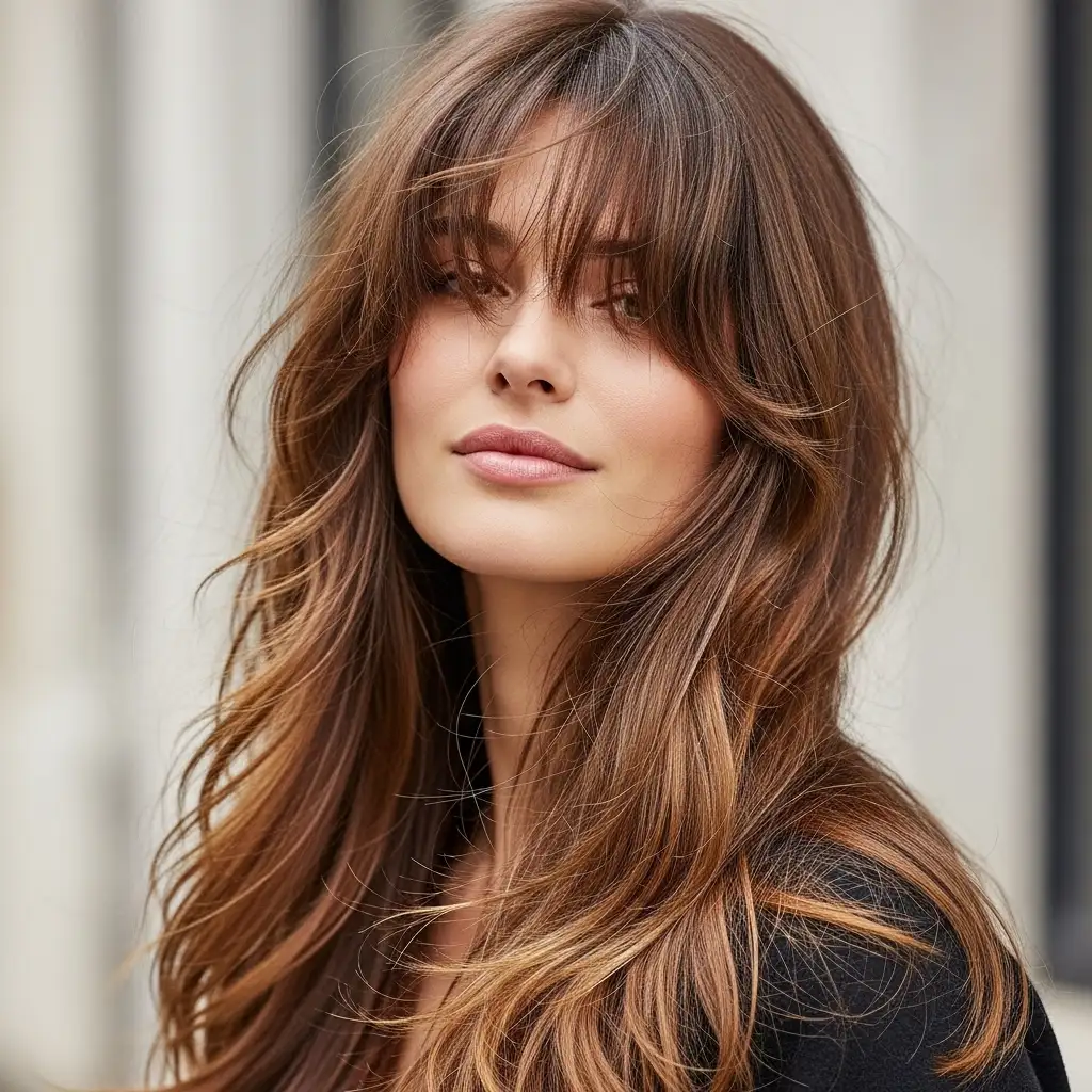 Long Hair with Wispy Bangs
