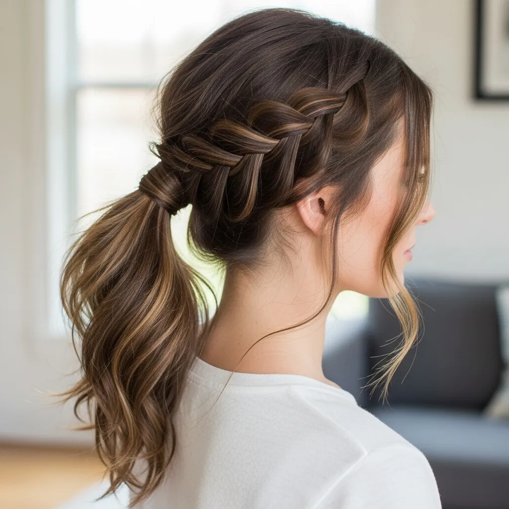Loose Braided Ponytail for a Quick Daily Hair Fix