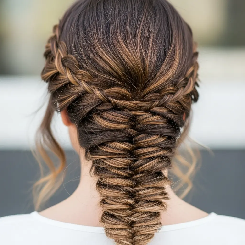 Loose Fishtail Braid with a Soft Finish