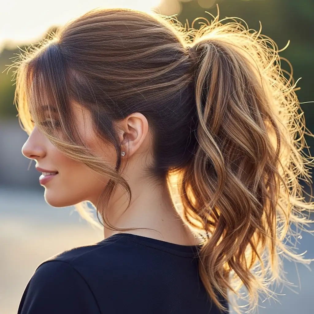 Messy Ponytail with Volume
