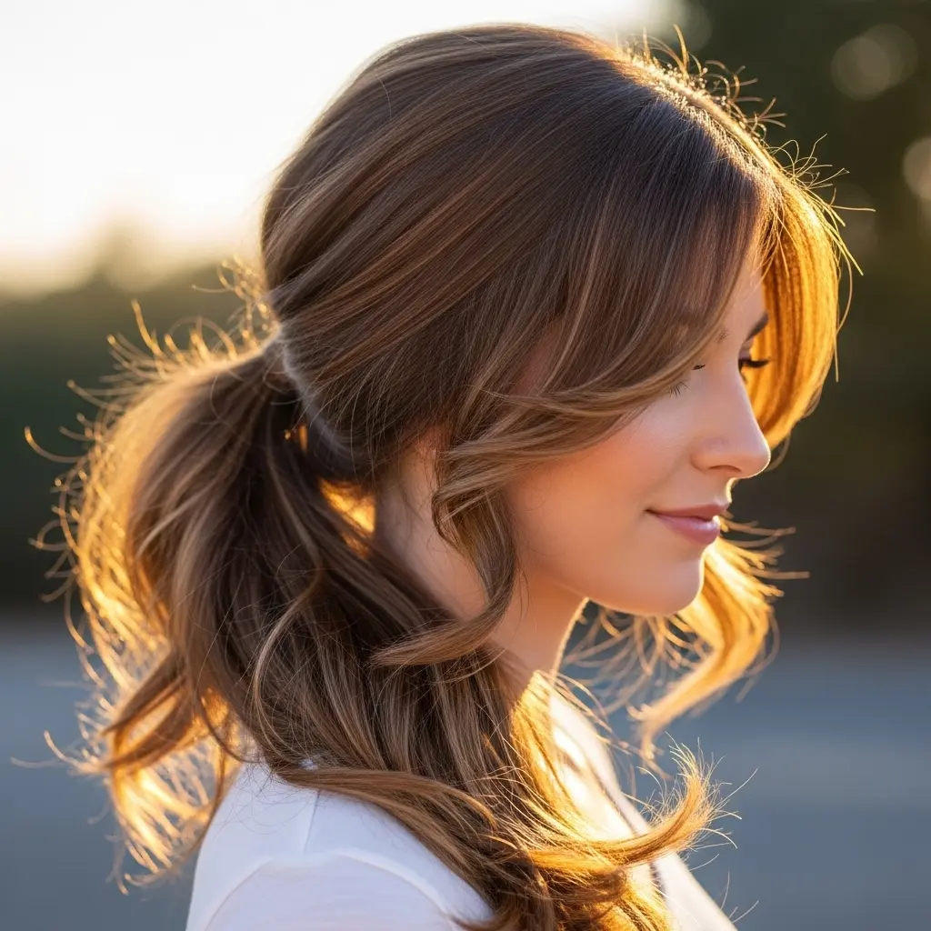 Side Ponytail with Loose Layers