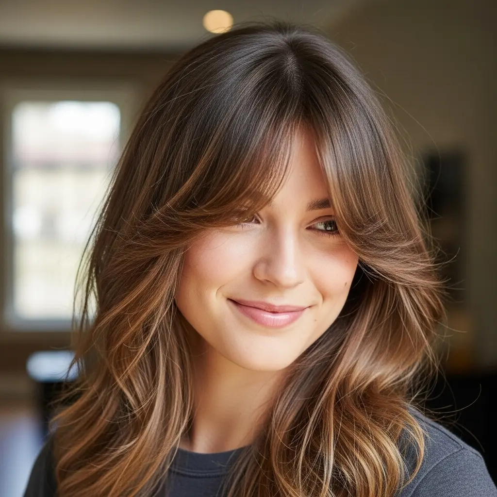 Side-Swept Wispy Bangs