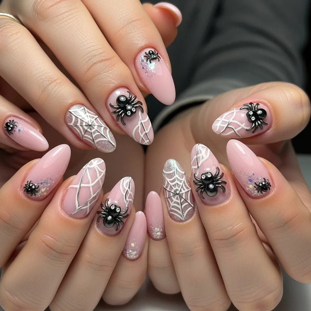 Sweet Spider Charms with Soft Web Detailing
