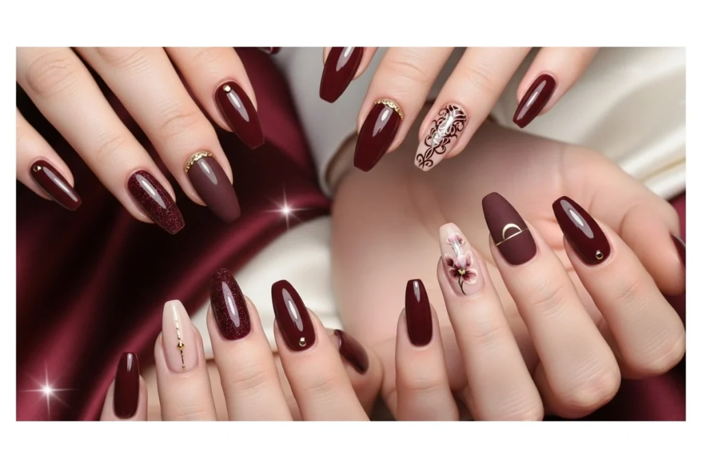 Burgundy Nails
