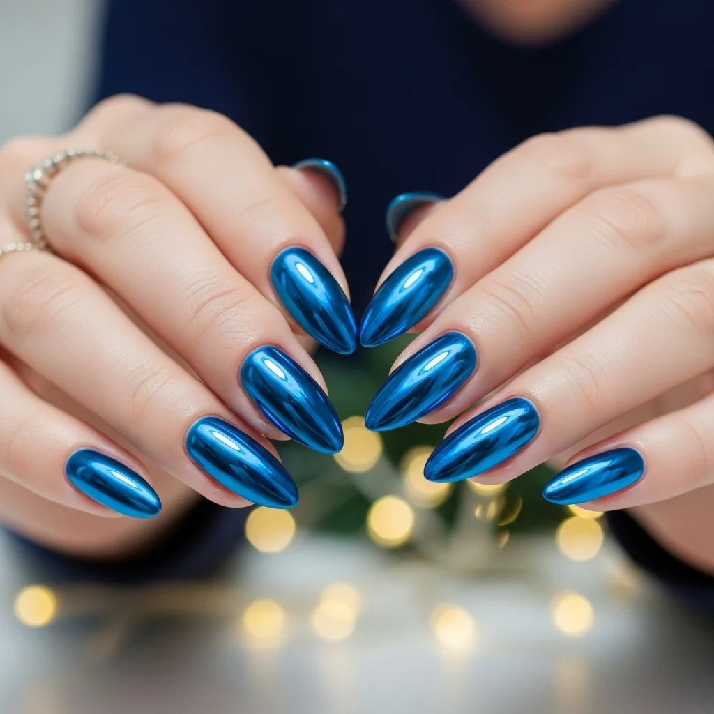 Blue Chrome for a Modern Holiday Look