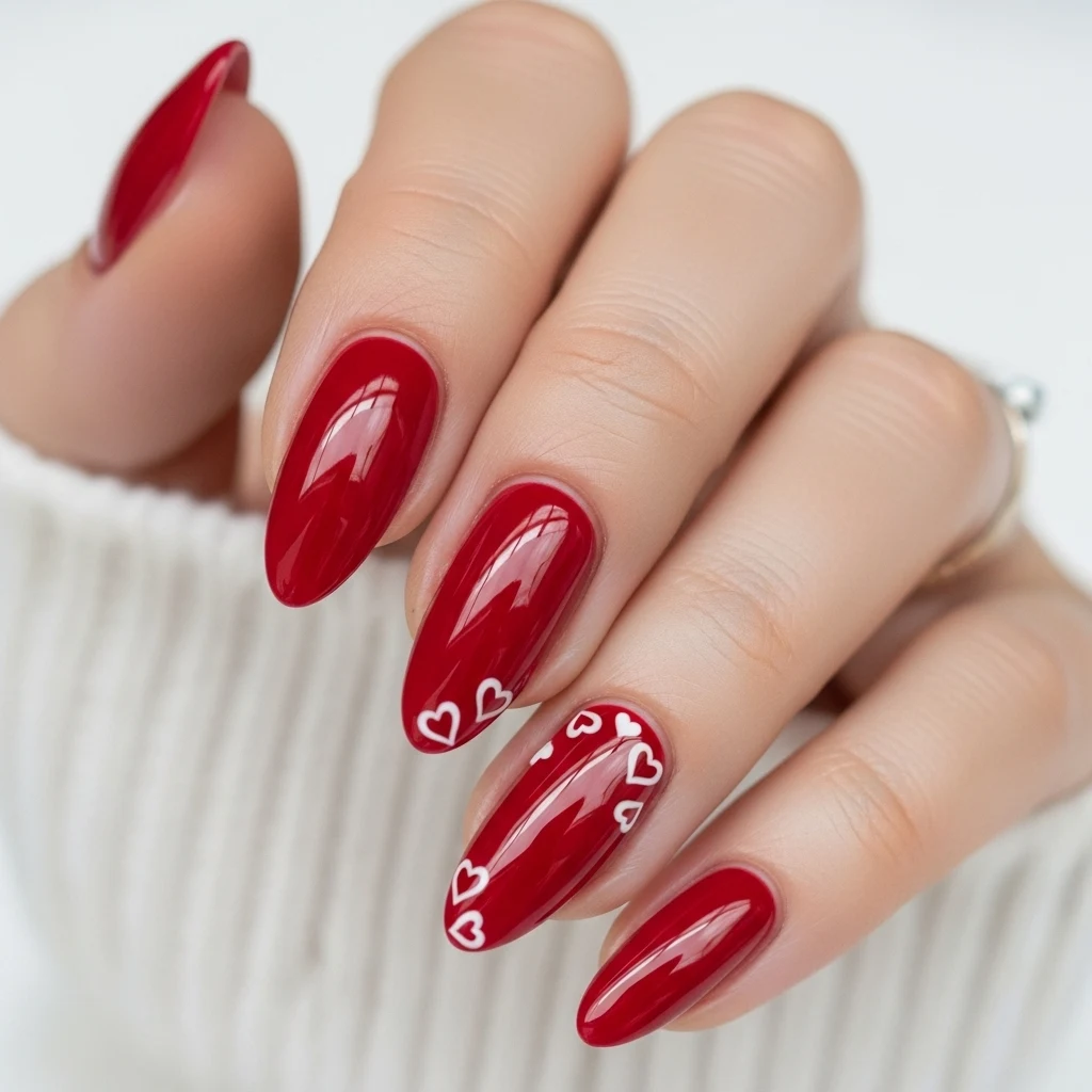 Classic Red Valentine’s Nails