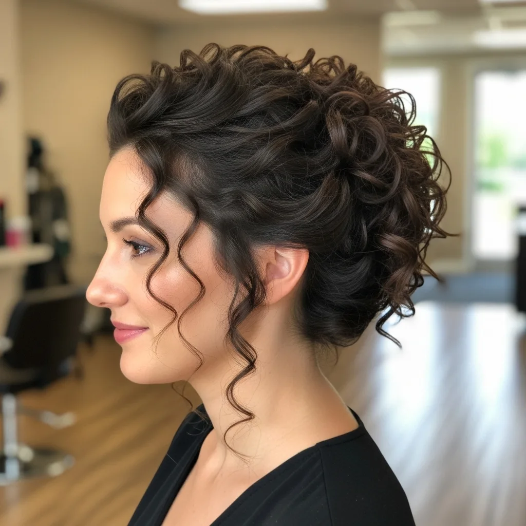 Curly Updo for Natural Texture