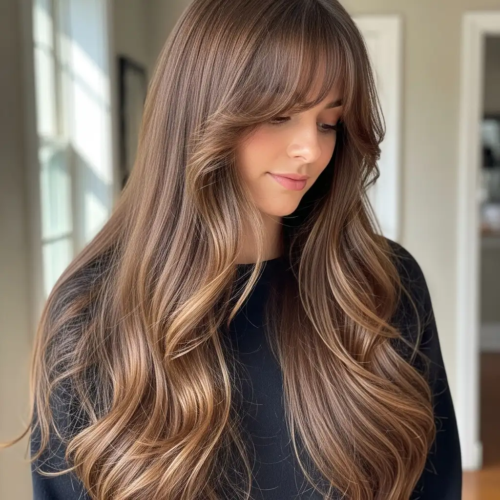 Long Hair with Wispy Bangs