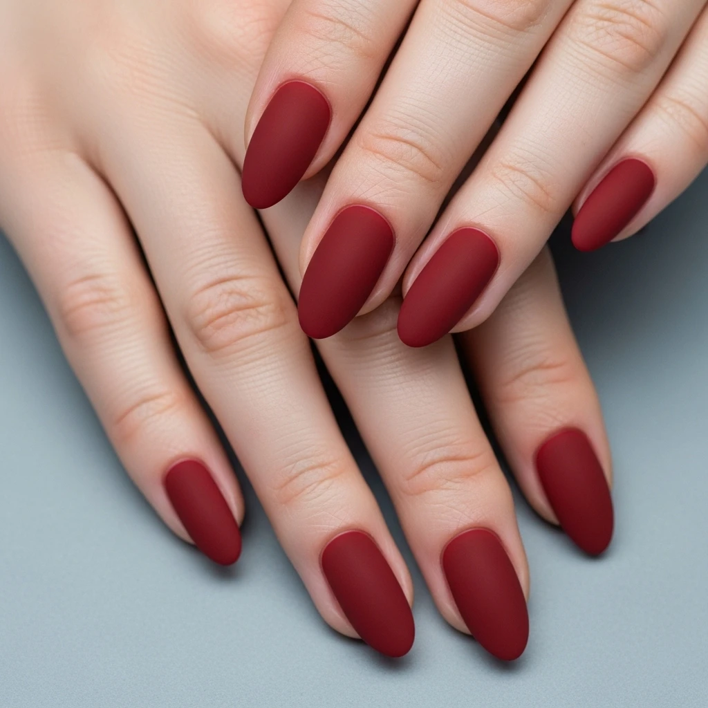 Matte Red Nails