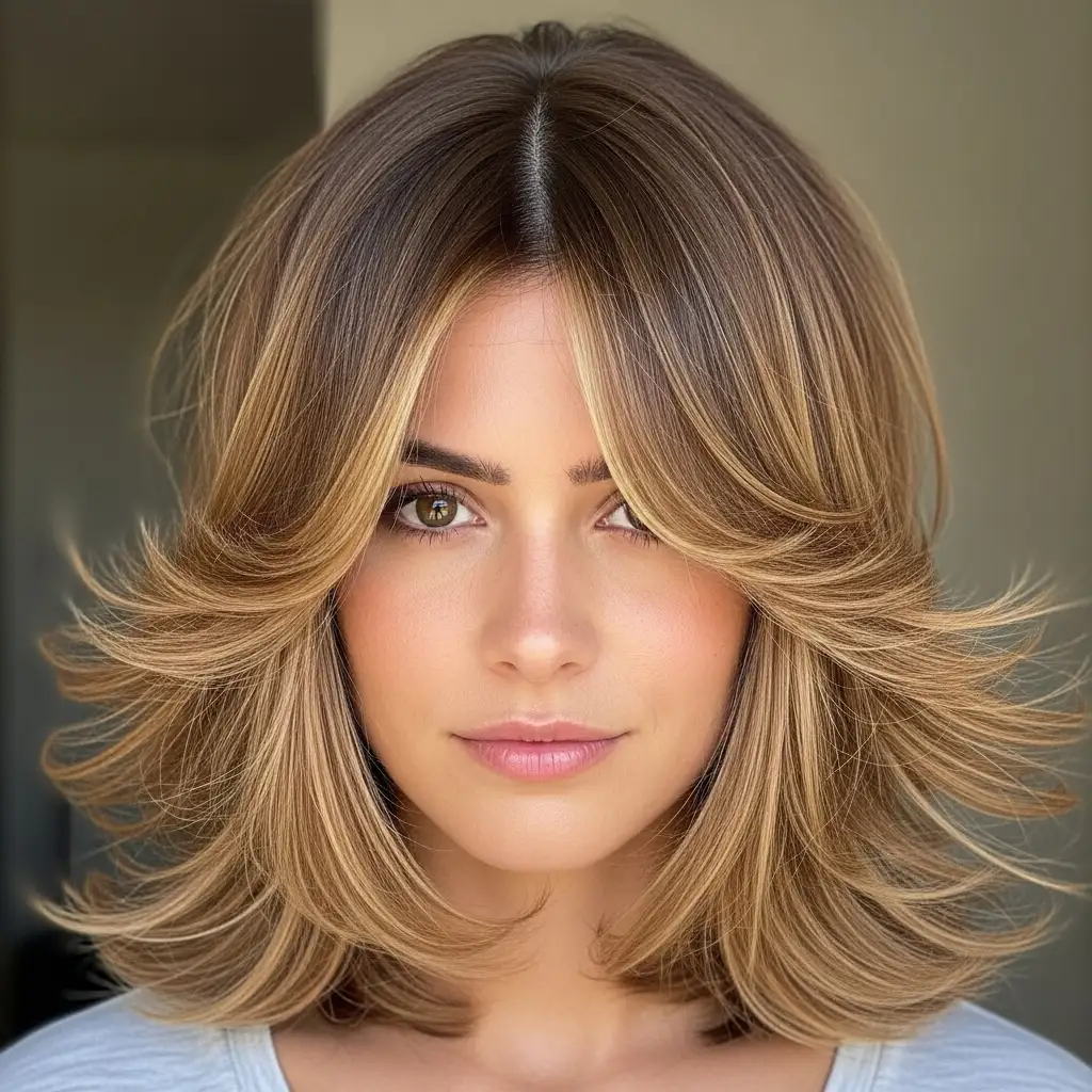 Shoulder-Length Butterfly Style