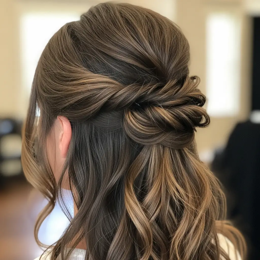 Textured Half-Up Twist