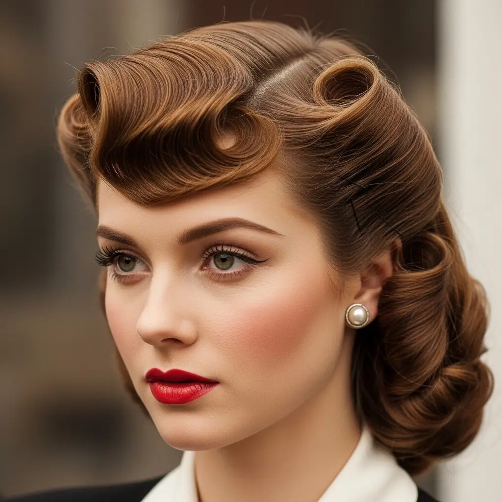 Vintage Roll Style hairstyle