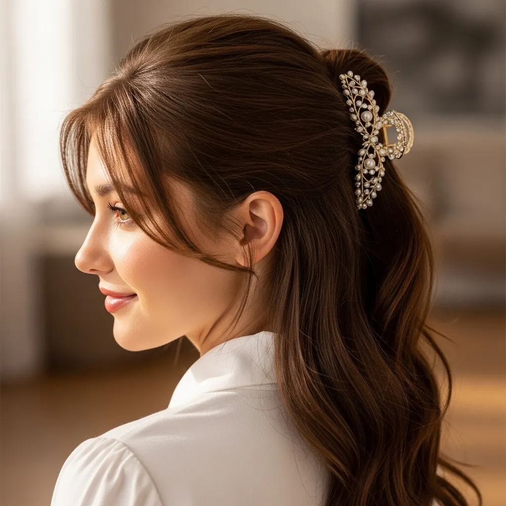 Half-Up Clip Style