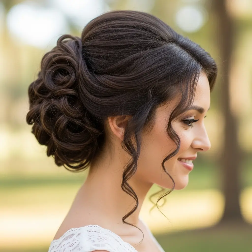 Curly Updo for Natural Texture