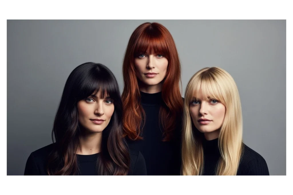 Long hair with bangs