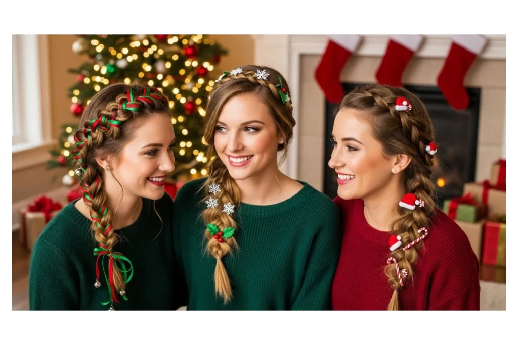 Christmas Braids for Medium Hair