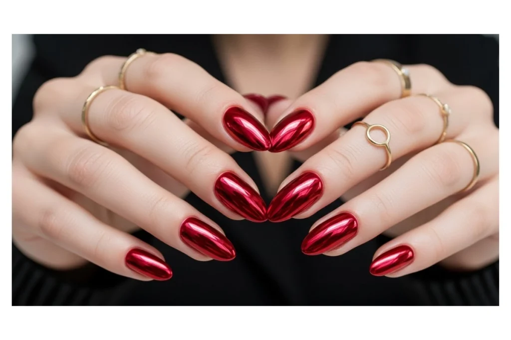 Red Chrome Nails