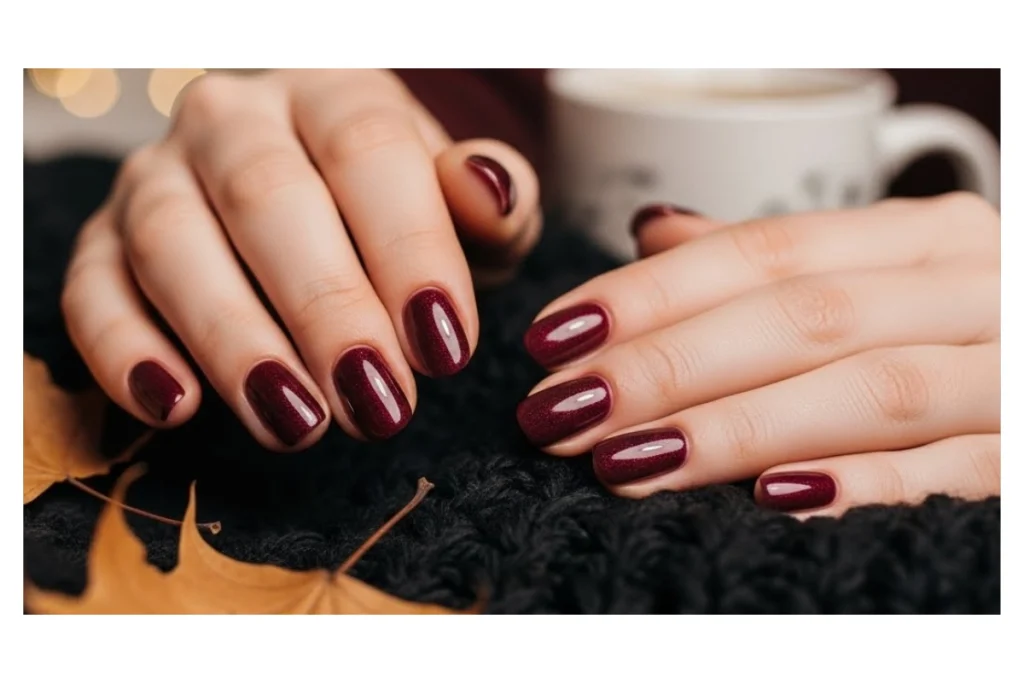 Maroon Nails