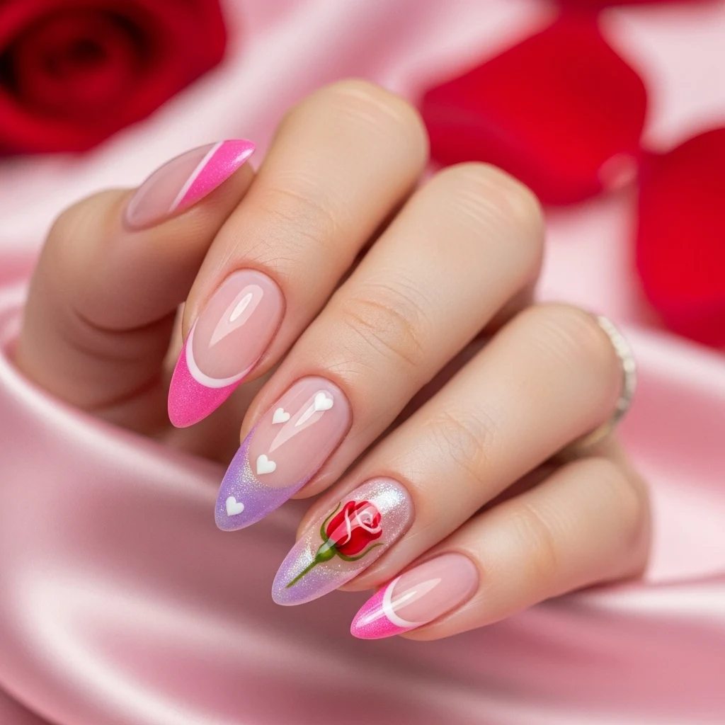 French Tips with Romantic Color Updates