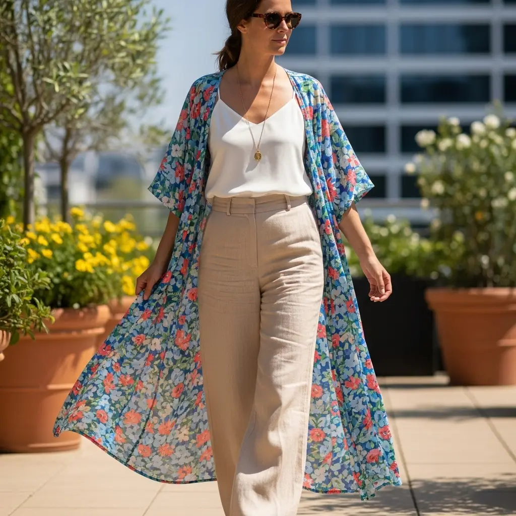 Layered Look with Kimono or Abaya-Style Cover