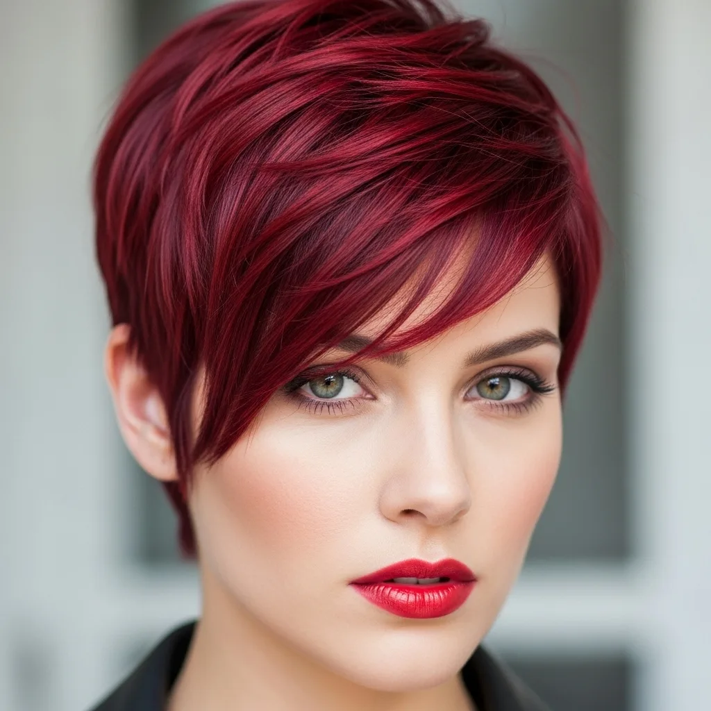 Short Cut with Bold Cherry Finish