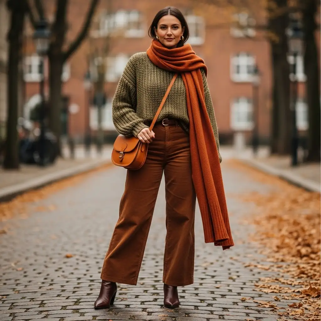 Monochrome Fall Outfit in Earthy Shades