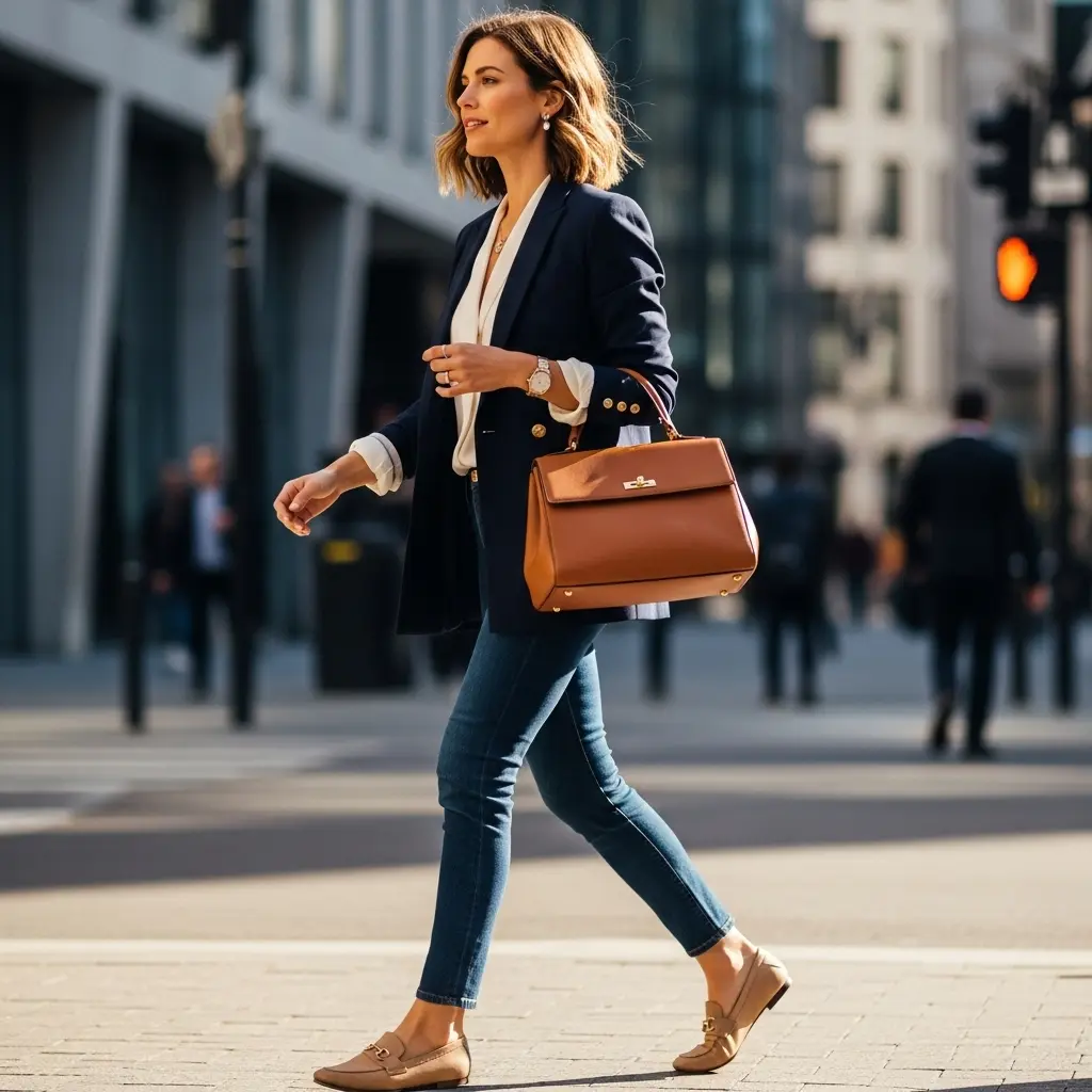 Top-Handle Bag with Smart Casual Styling