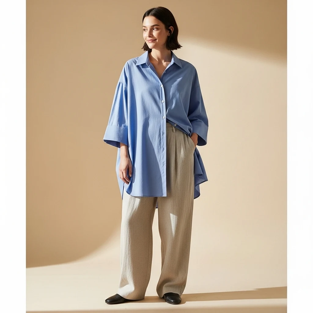 Oversized Shirt with Relaxed Trousers