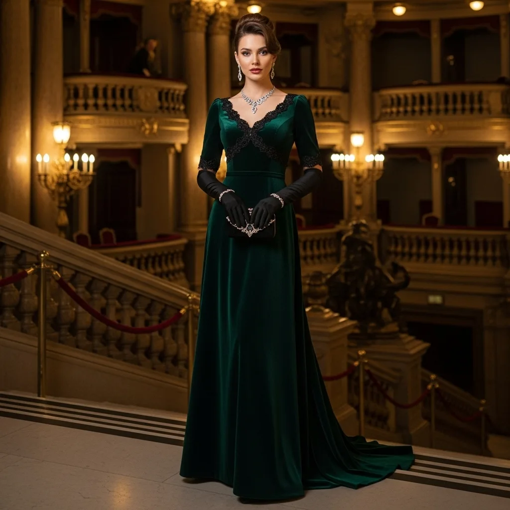 Classic Floor-Length Evening Gown