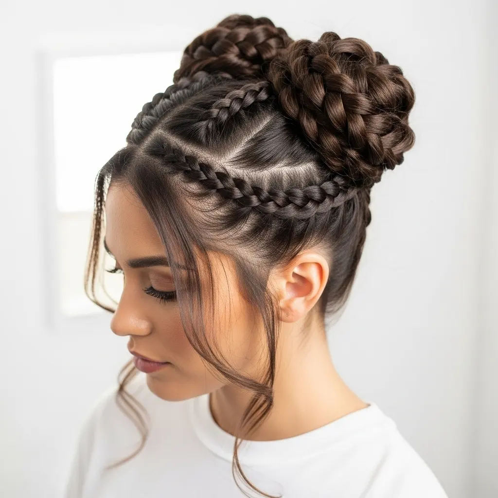 Braided Buns for Long-Lasting Hold