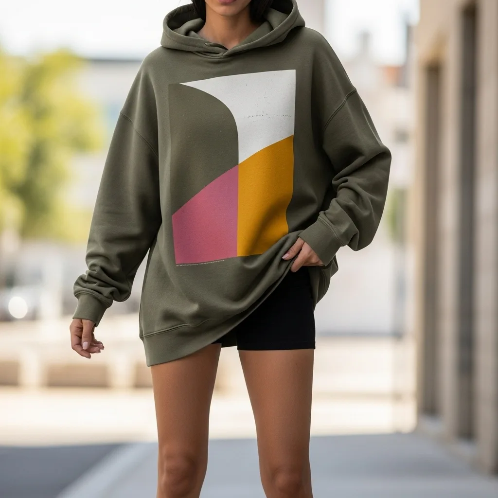Graphic Hoodie with Minimal Bottoms