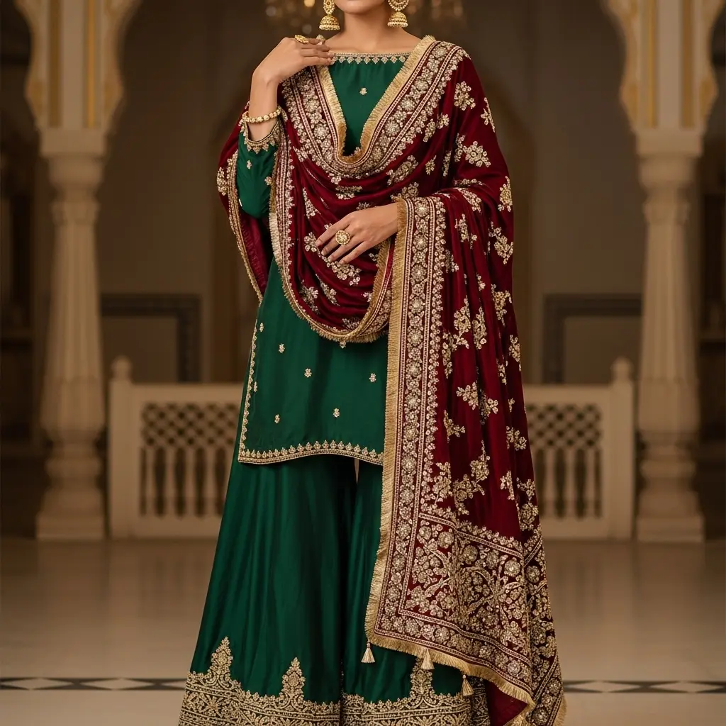 Palazzo Set with Statement Dupatta