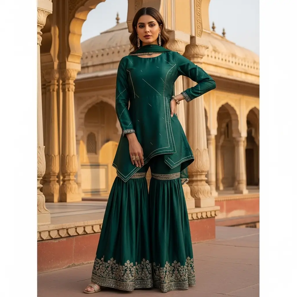 lassic Sharara with Modern Tailoring