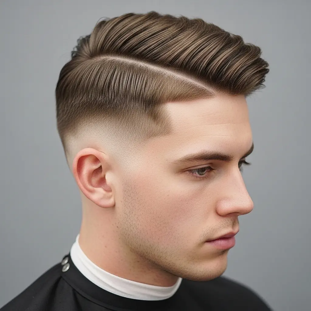 Taper Fade with Side Part