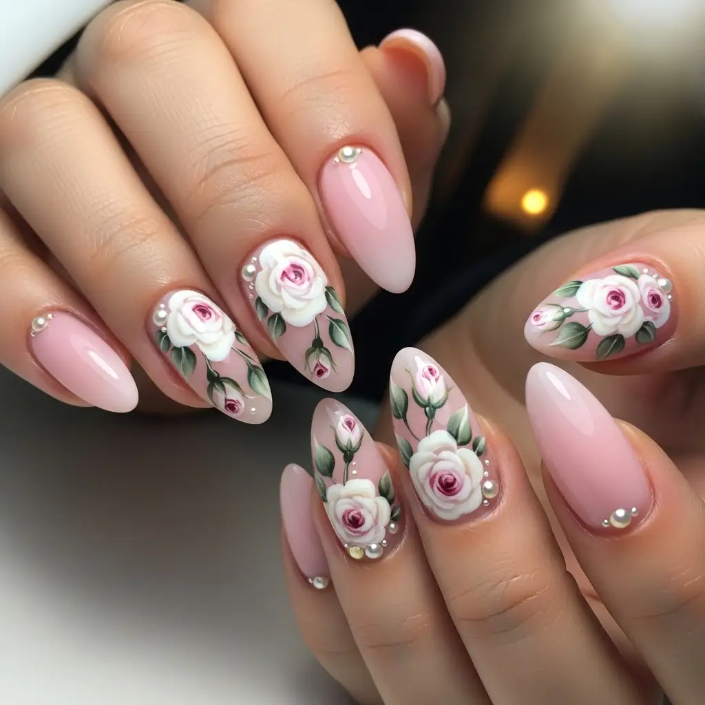 Floral Nail Art for a Romantic Feel