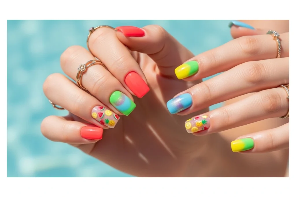 Bright Summer Nails